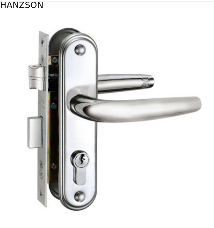دستگیره ورودی درب جلو ایمنی و مجموعه قفل Deadbolt Deadbolt سیلندر اهرمی براق