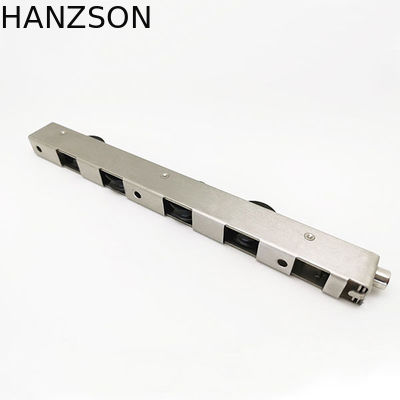 غلتک درهای کشویی فولاد ضد زنگ OEM سنگین با مواد POM 4 چرخ